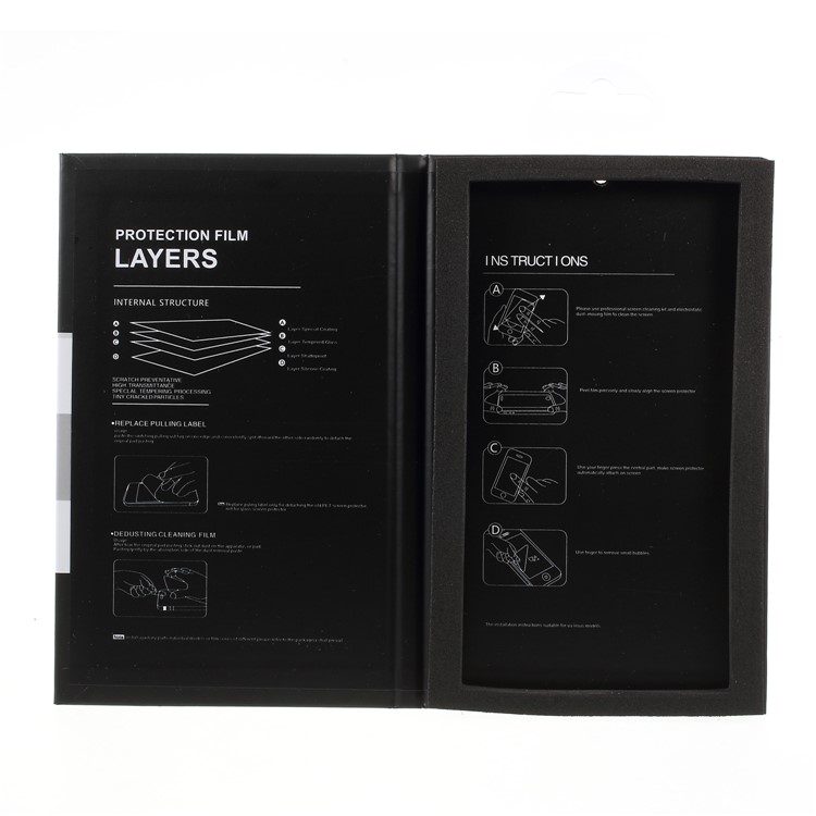 50Pcs/Lot Universal Package Box for 5D Tempered Glass Screen Protective Film, Size: 16 x 8.5cm - Black-4
