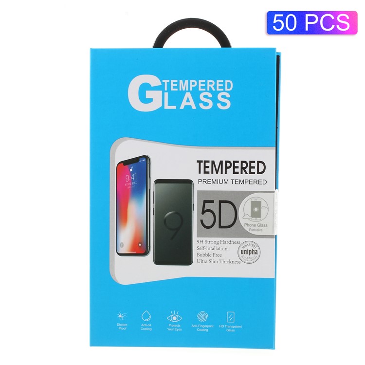 50Pcs/Lot Book Style Protective Package Cases for Tempered Glass Screen Protector, Size: 16.5 x 8.7cm - Blue-1