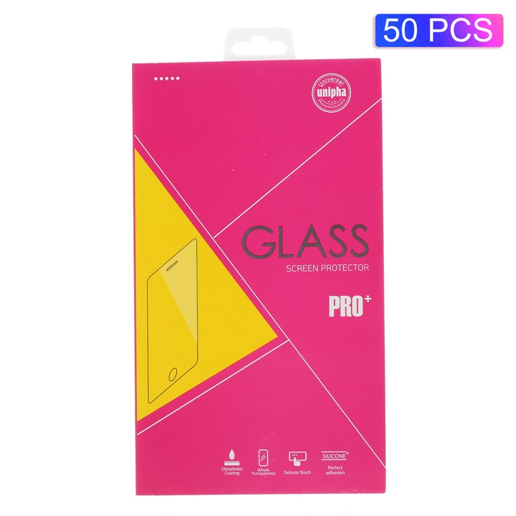 50Pcs/Lot Universal Protective Package for Tempered Glass Screen Protector Film, Size: 16.5 x 9cm - Rose-1