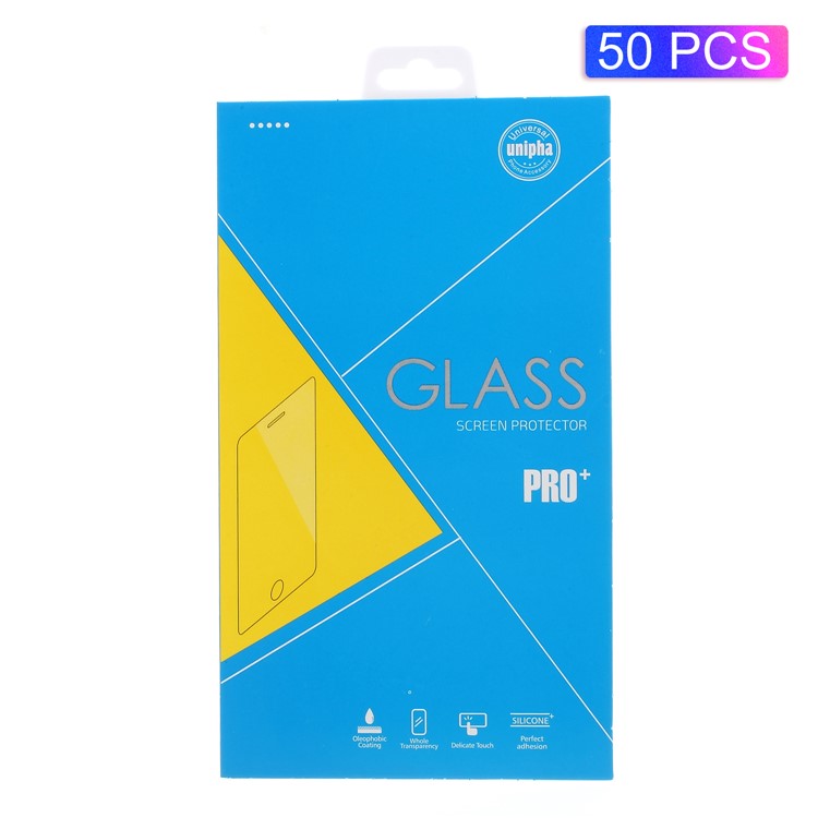 50Pcs/Lot Universal Protection Package for Tempered Glass Screen Protector Film, Size: 16.5 x 9cm - Blue-1