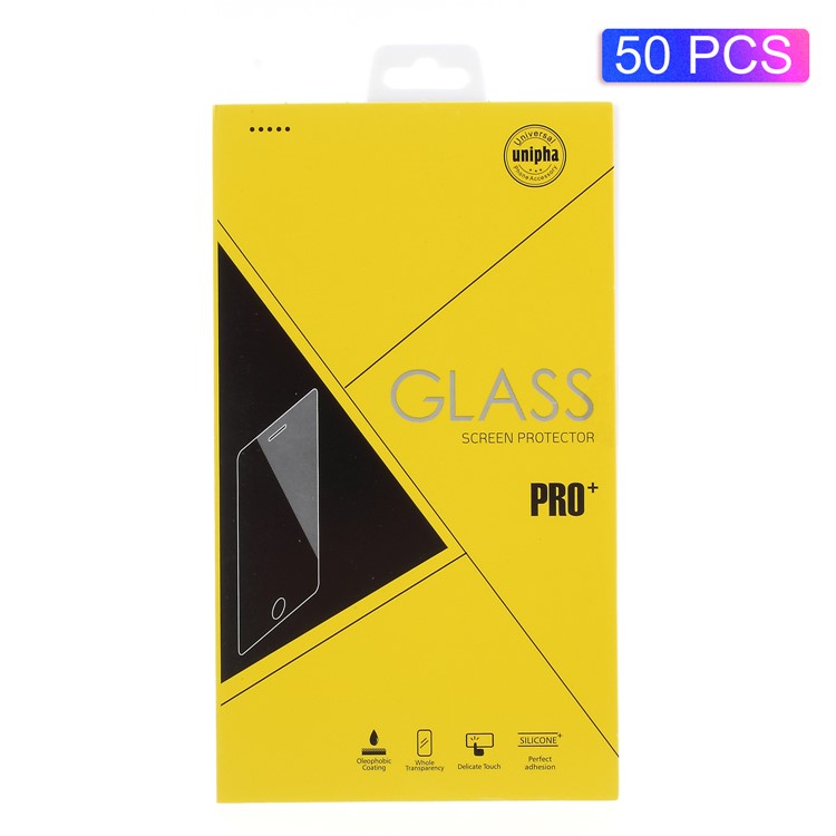 50Pcs/Lot Universa Packing Box for Tempered Glass Screen Protector Film, Size: 16.5 x 9cm - Yellow-1