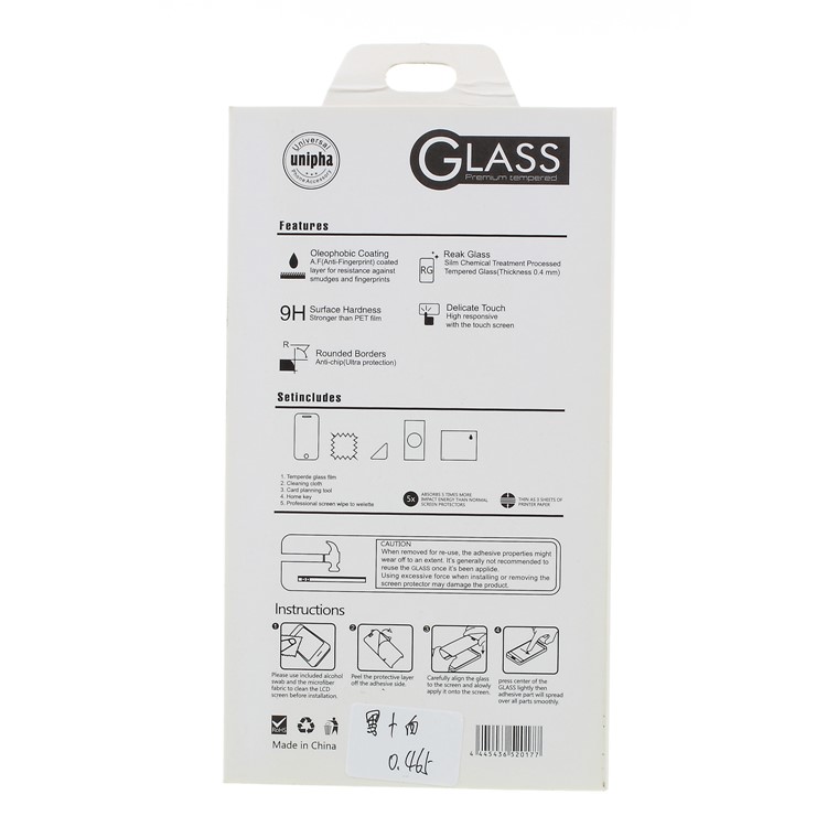 50Pcs/Lot Universal Paper Retail Package for Tempered Glass Screen Protector, Size: 16 x 8cm - Style D-3
