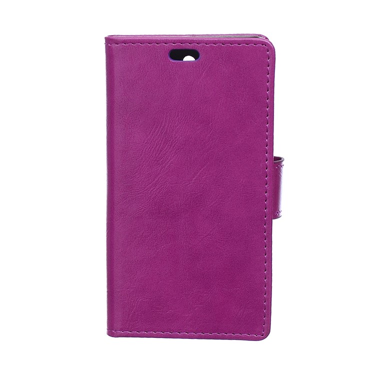 Crazy Horse Stand Magnetic Wallet Leather Protection Case for Asus ZenFone Live (L1) ZA550KL - Purple-1