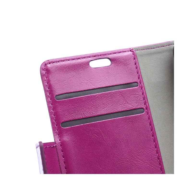 Crazy Horse Stand Magnetic Wallet Leather Protection Case for Asus ZenFone Live (L1) ZA550KL - Purple-9