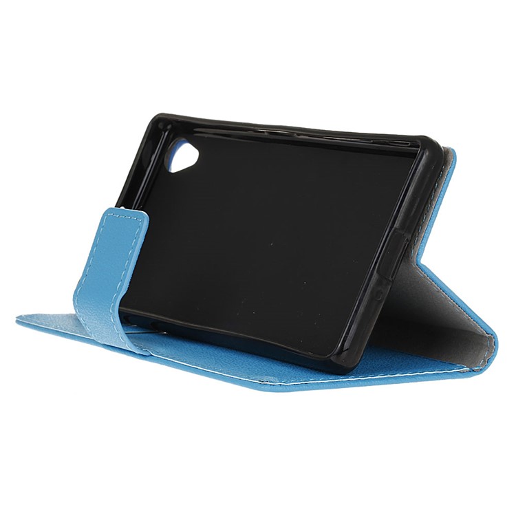 PU Leather Magnetic Wallet Protection Cell Phone Cover for Asus ZenFone Lite (L1) ZA551KL / Live (L1) ZA550KL - Blue-4