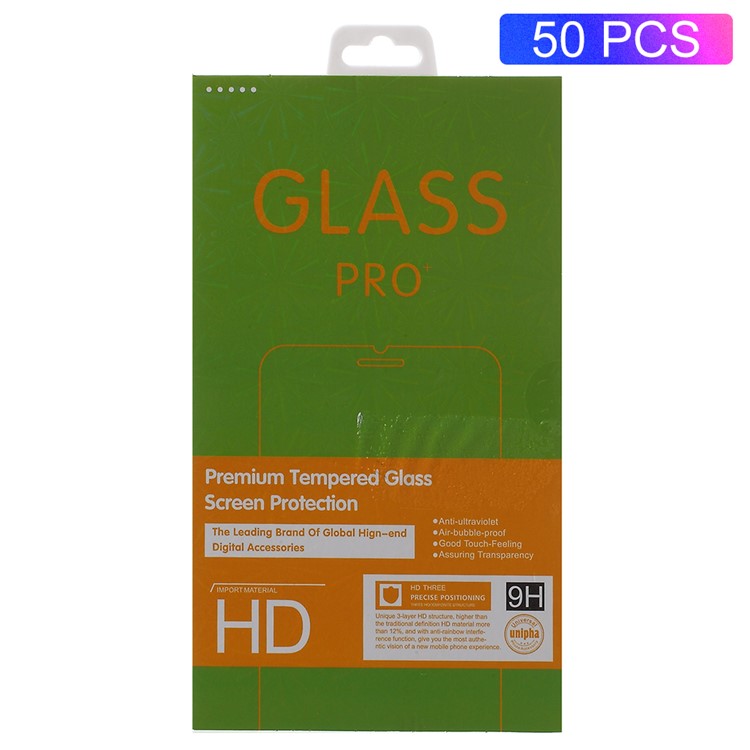 50Pcs/Lot Laser Carving Universal Packaging Box for Tempered Glass Screen Protector, Size: 16.5 x 9cm - Green-1