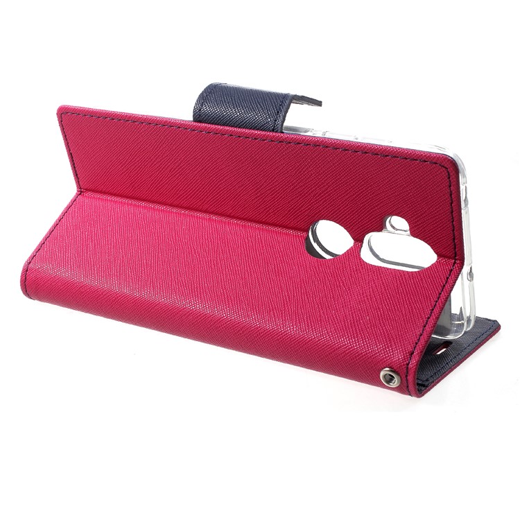 MERCURY GOOSPERY Fancy Flip Leather Wallet Stand Shell Case for Asus Zenfone 5 Lite ZC600KL - Rose-4