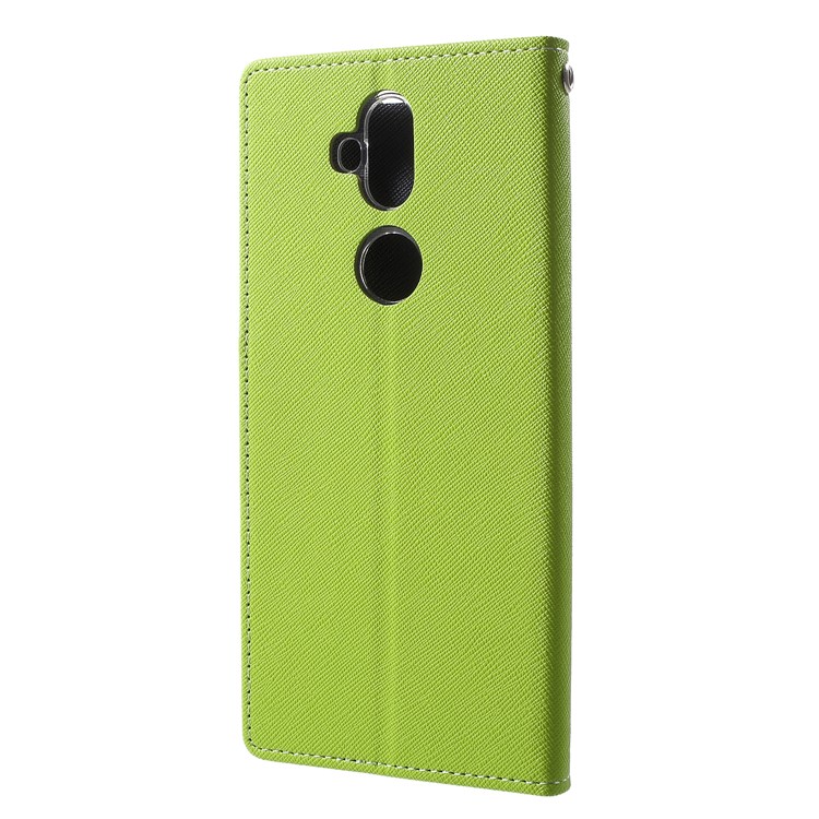MERCURY GOOSPERY Fancy Flip Leather Wallet Stand Cover for Asus Zenfone 5 Lite ZC600KL - Green-2