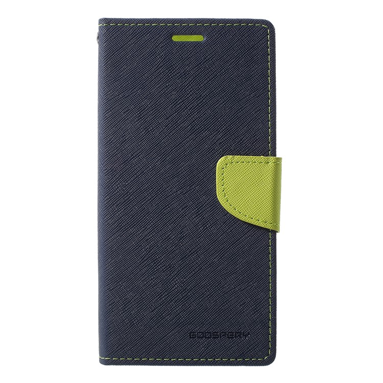 MERCURY GOOSPERY Fancy Flip Leather Cellphone Wallet Case for Asus Zenfone 5 Lite ZC600KL - Dark Blue-1