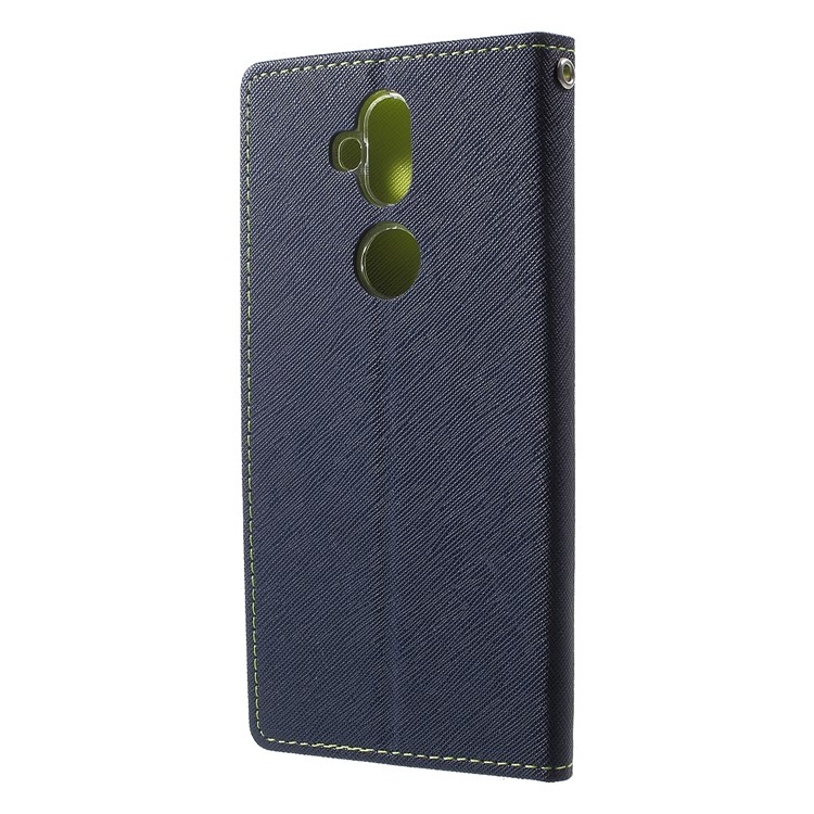 MERCURY GOOSPERY Fancy Flip Leather Cellphone Wallet Case for Asus Zenfone 5 Lite ZC600KL - Dark Blue-2