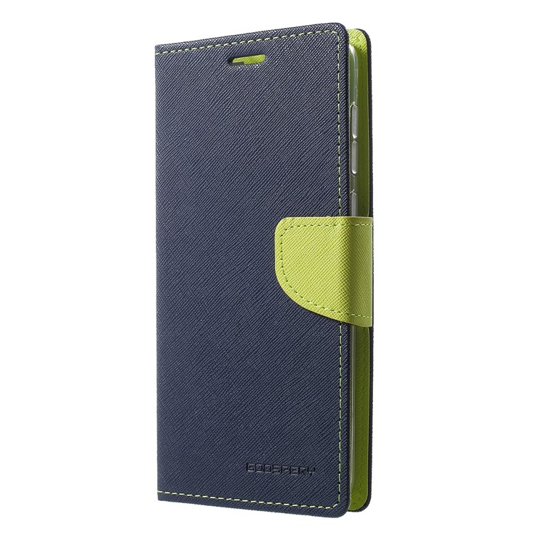 MERCURY GOOSPERY Fancy Flip Leather Cellphone Wallet Case for Asus Zenfone 5 Lite ZC600KL - Dark Blue-3