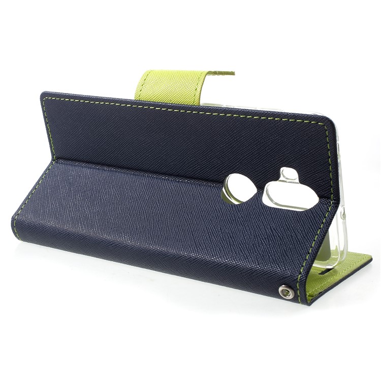 MERCURY GOOSPERY Fancy Flip Leather Cellphone Wallet Case for Asus Zenfone 5 Lite ZC600KL - Dark Blue-4