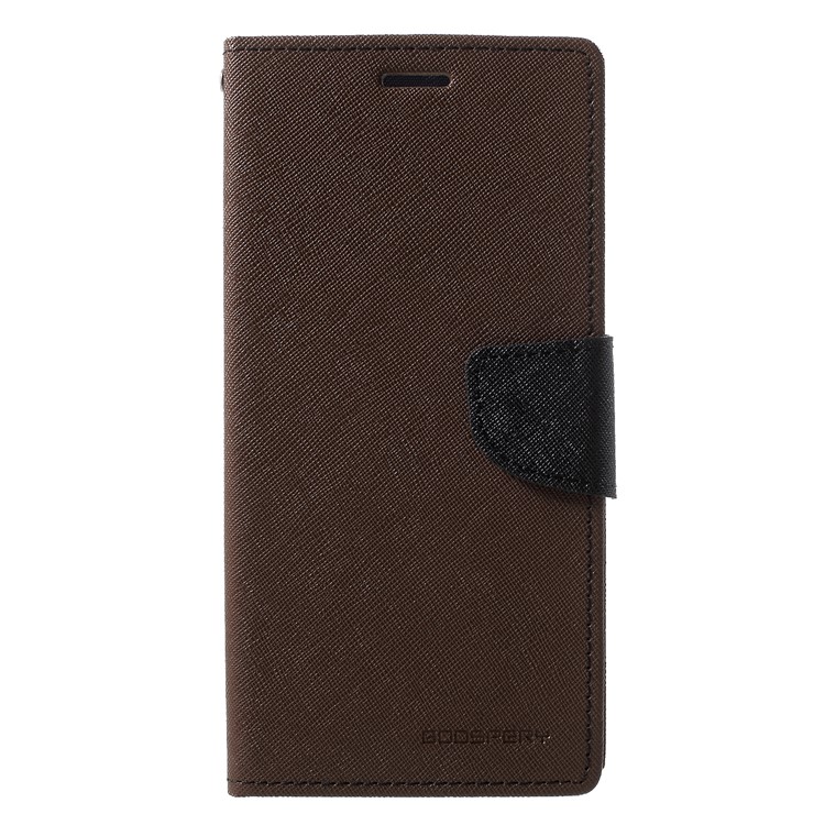 MERCURY GOOSPERY Fancy Flip Leather Wallet Flip Accessory Cover for Asus Zenfone 5 Lite ZC600KL - Brown-1