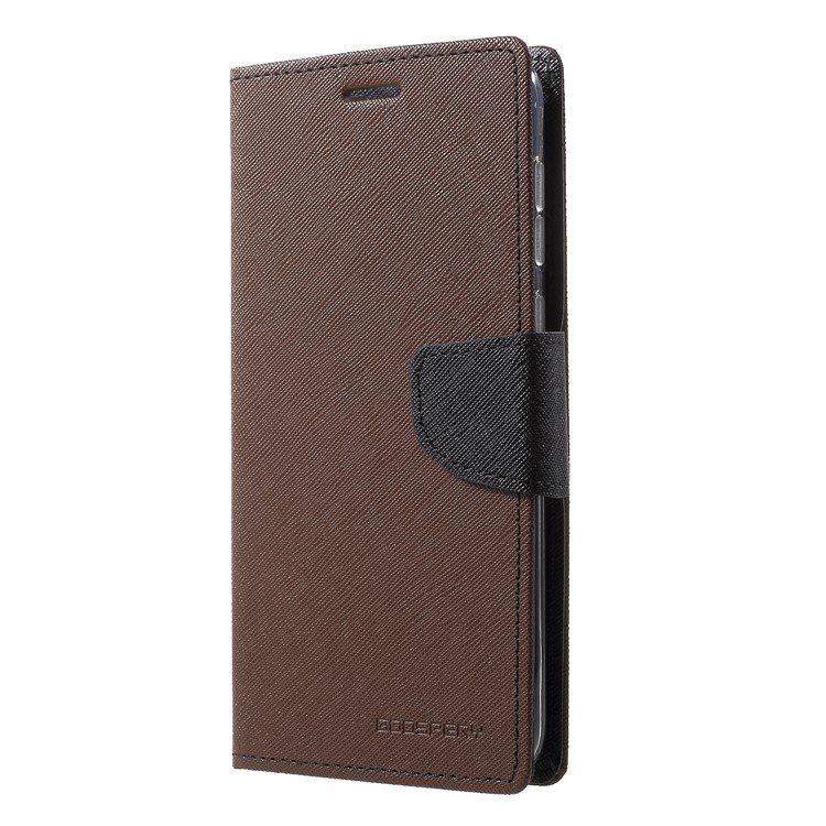 MERCURY GOOSPERY Fancy Flip Leather Wallet Flip Accessory Cover for Asus Zenfone 5 Lite ZC600KL - Brown-3