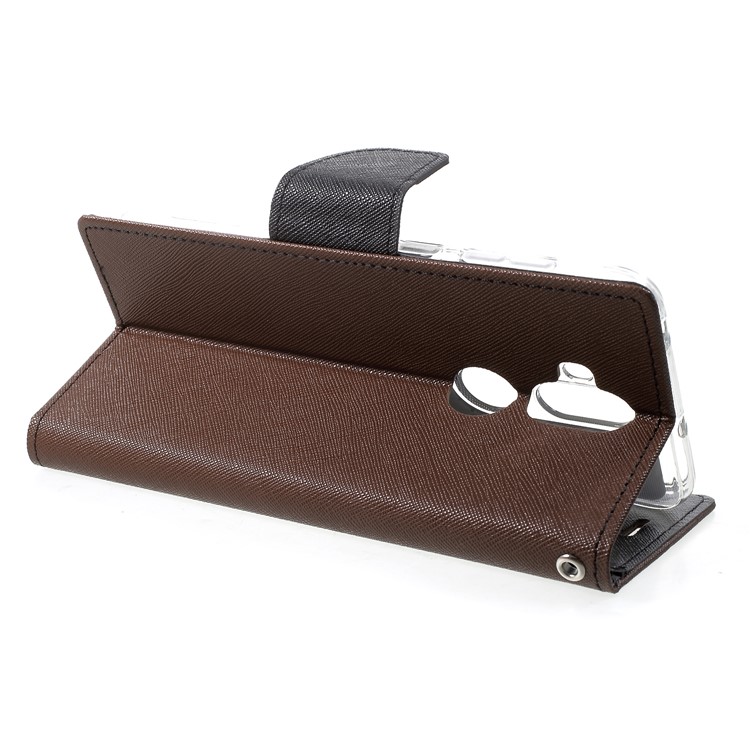 MERCURY GOOSPERY Fancy Flip Leather Wallet Flip Accessory Cover for Asus Zenfone 5 Lite ZC600KL - Brown-4