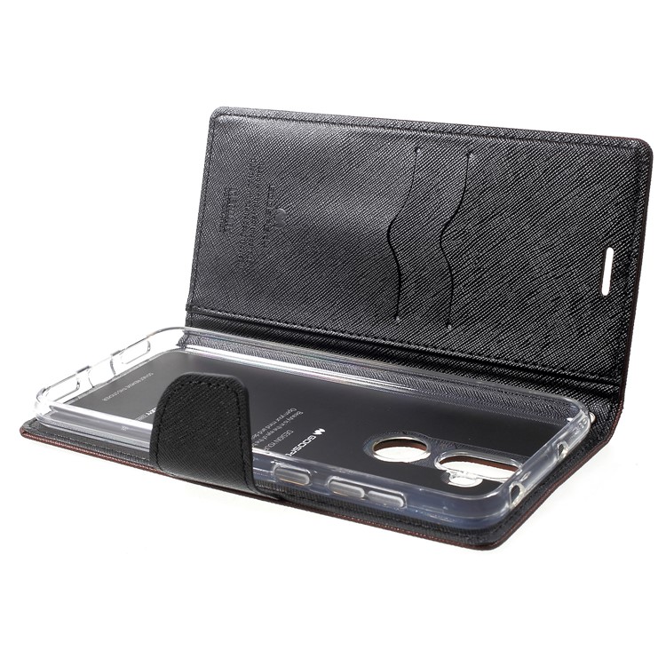 MERCURY GOOSPERY Fancy Flip Leather Wallet Flip Accessory Cover for Asus Zenfone 5 Lite ZC600KL - Brown-5