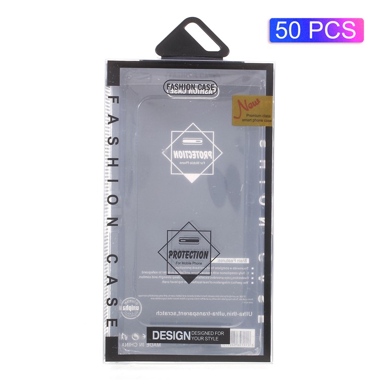 50pcs/Lot Fashion Case Plastic Packaging Box for iPhone 8 / 7 / 6s / 6 4.7 inch Cases, Size: 9.5x17x1.5cm-1
