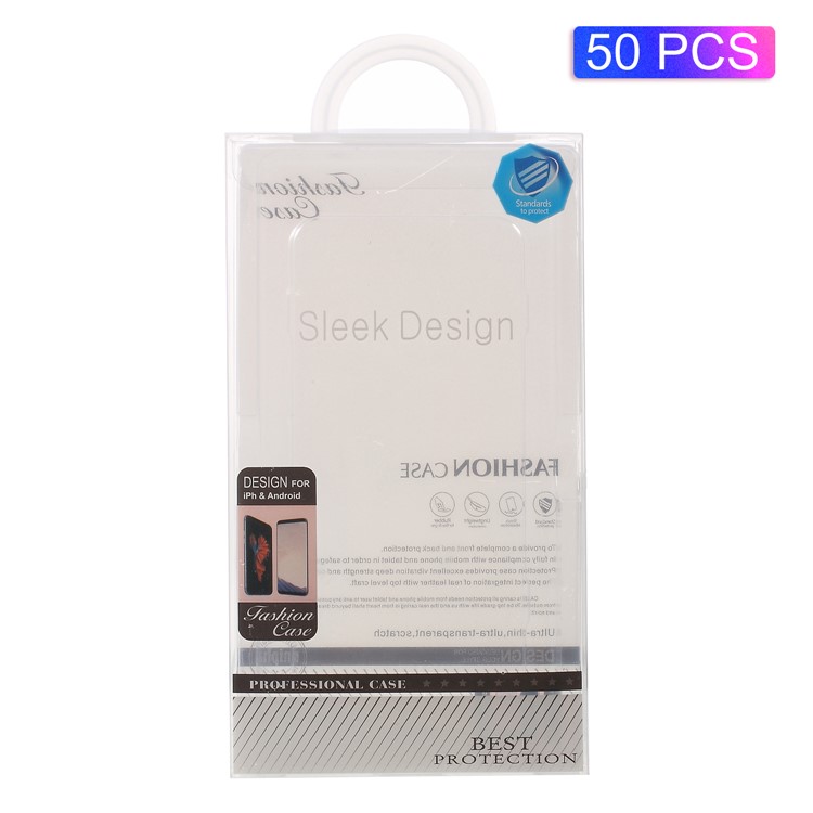50pcs/Lot Sleek Design Plastic Packaging Box for iPhone 8 Plus / 7 Plus / 6s Plus / 6 Plus 5.5 inch Shells-1