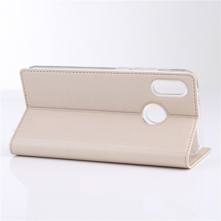 VILI DMX Cross Texture Card Holder Leather Stand Shell for Asus Zenfone Max Pro (M1) ZB601KL - Gold-7