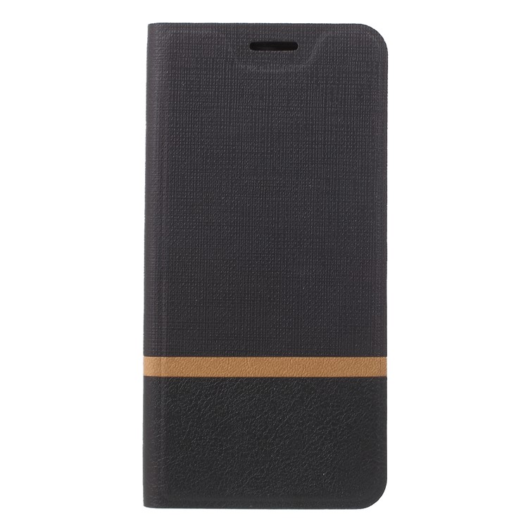 Cross Texture PU Leather Card Holder Stand Casing for Asus ZenFone Lite (L1) ZA551KL / Live (L1) ZA550KL - Black-3
