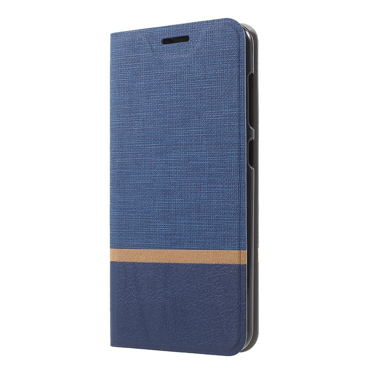 Cross Texture PU Leather Card Holder Stand Case for Asus ZenFone Live (L1) ZA550KL - Blue-3