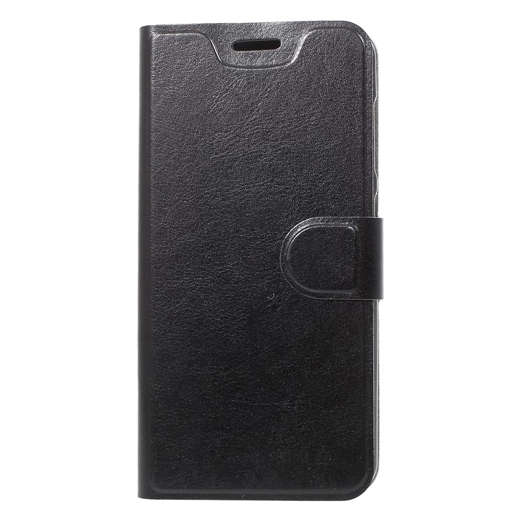 Crazy Horse Texture Stand Leather Card Slot Mobile Cover (Built-in Steel Sheet) for Asus ZenFone Lite (L1) ZA551KL / Live (L1) ZA550KL - Black-1