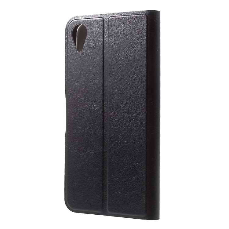 Crazy Horse Texture Stand Leather Card Slot Mobile Cover (Built-in Steel Sheet) for Asus ZenFone Lite (L1) ZA551KL / Live (L1) ZA550KL - Black-2