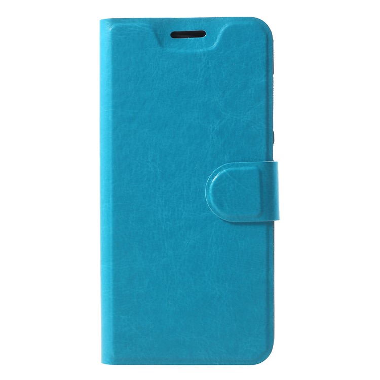 Crazy Horse Texture Stand Leather Card Holder Mobile Phone Case (Built-in Steel Sheet) for Asus ZenFone Lite (L1) ZA551KL / Live (L1) ZA550KL - Blue-1