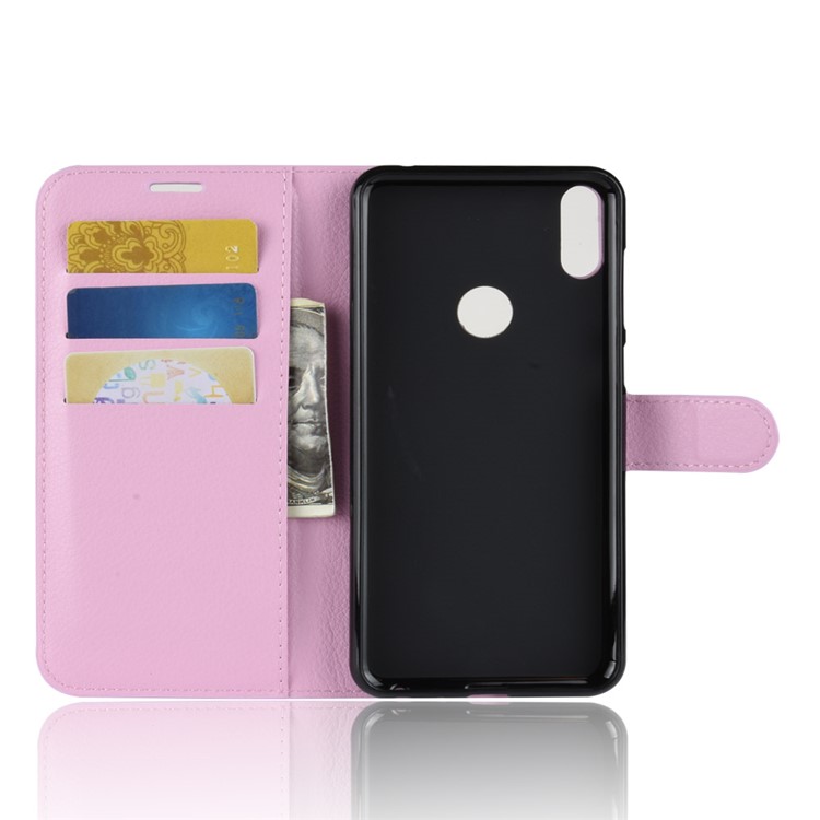 Litchi Skin Magnetic Leather Stand Case for Asus Zenfone Max Pro (M1) ZB601KL - Pink-3
