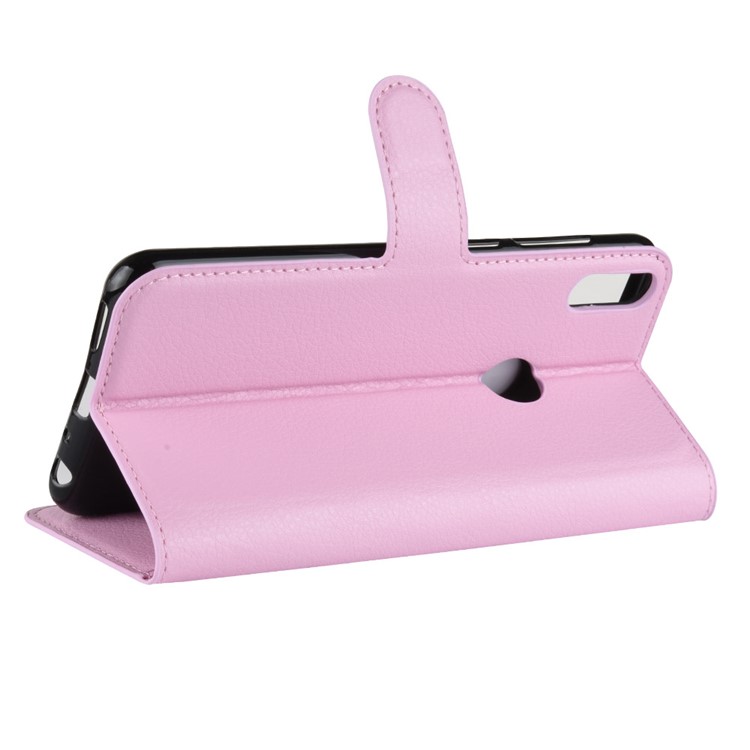 Litchi Skin Magnetic Leather Stand Case for Asus Zenfone Max Pro (M1) ZB601KL - Pink-5