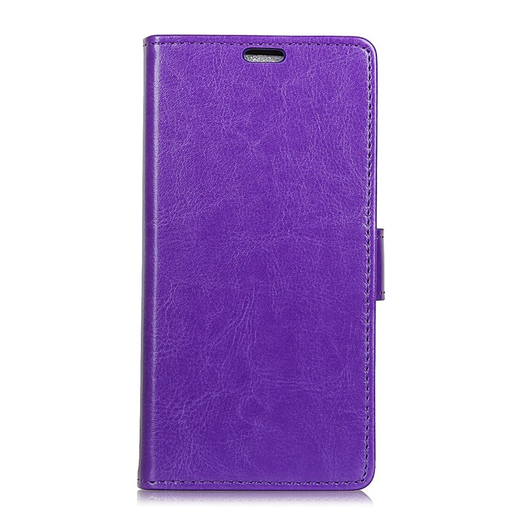 Crazy Horse PU Leather Wallet Mobile Phone Case for Asus ZenFone Live (L1) ZA550KL / Lite (L1) ZA551K - Purple-2