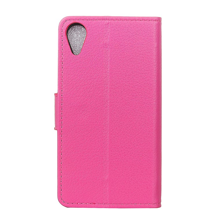 Litchi Skin Leather Wallet Stand Phone Case for Asus ZenFone Live (L1) ZA550KL - Rose-4