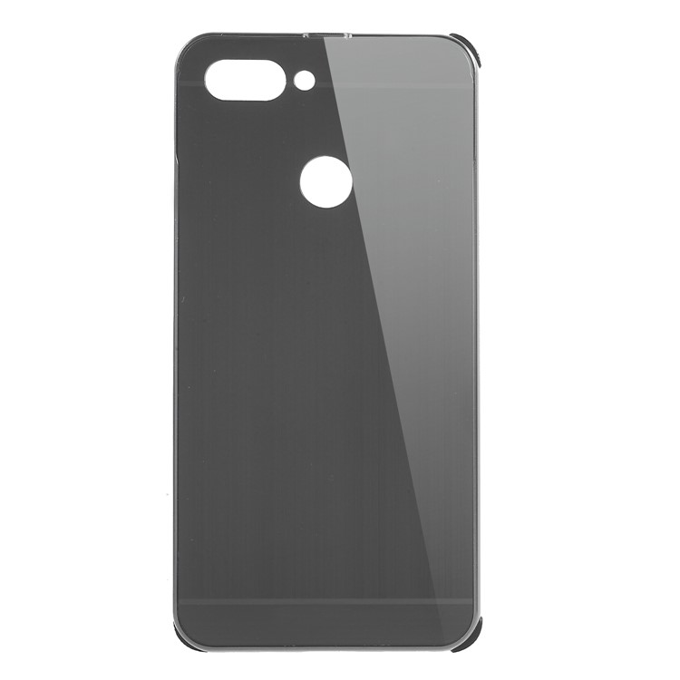 Slide-on Metal Bumper + Brushed PC Back Panel Plated Hybrid Case for Asus ZenFone Max Plus (M1) ZB570TL - Grey-1