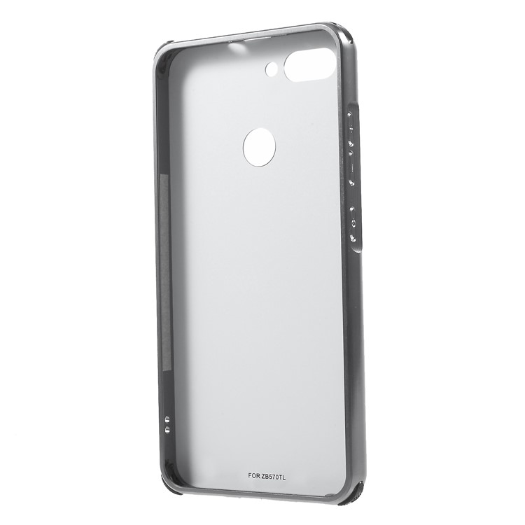 Slide-on Metal Bumper + Brushed PC Back Panel Plated Hybrid Case for Asus ZenFone Max Plus (M1) ZB570TL - Grey-3