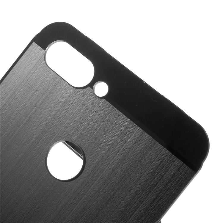 Slide-on Metal Bumper + Brushed PC Back Panel Plated Hybrid Case for Asus ZenFone Max Plus (M1) ZB570TL - Grey-6
