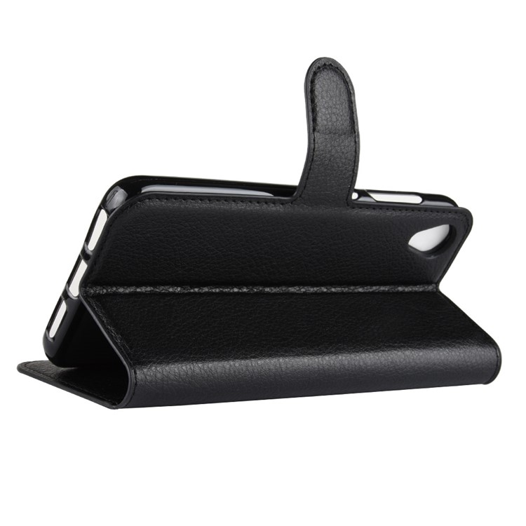 Litchi Skin Wallet Leather Stand Case for Asus ZenFone Live (L1) ZA550KL / Lite (L1) ZA551K - Black-5