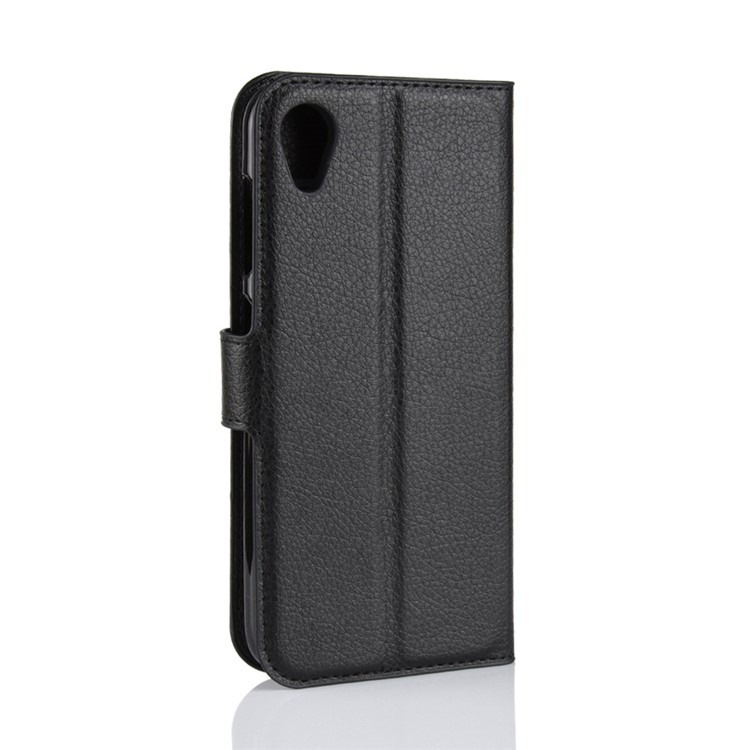 Litchi Skin Wallet Leather Stand Case for Asus ZenFone Live (L1) ZA550KL / Lite (L1) ZA551K - Black-6