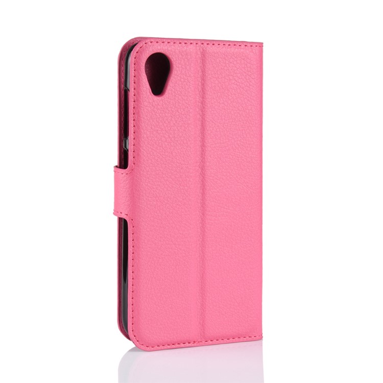 Litchi Skin Wallet Leather Stand Flip Case for Asus ZenFone Live (L1) ZA550KL / Lite (L1) ZA551K - Rose-6