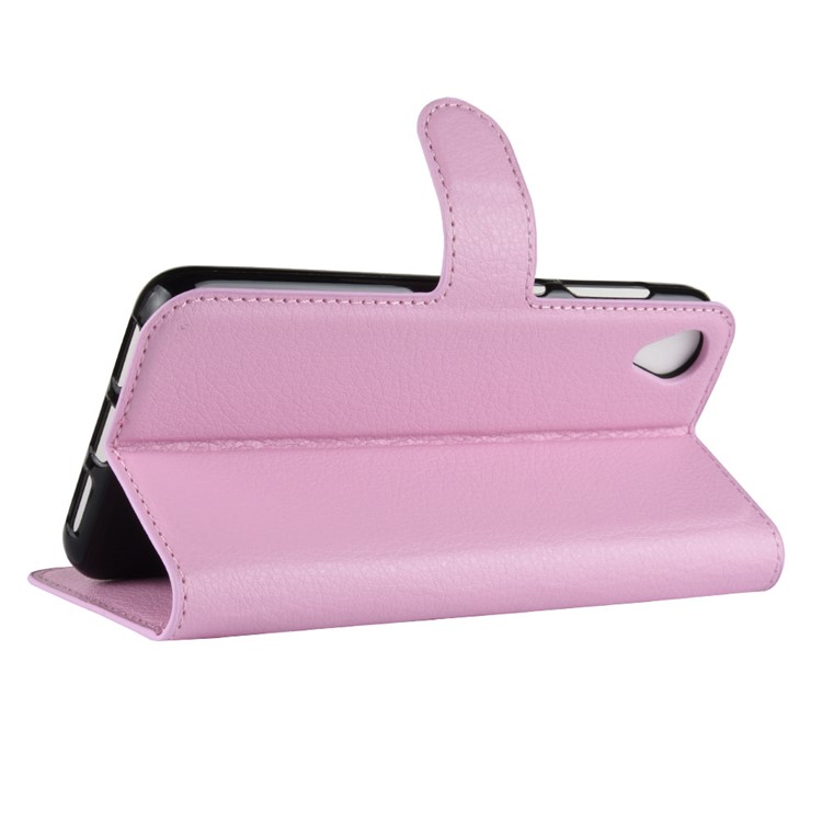 Litchi Skin Wallet Leather Stand Flip Cover for Asus ZenFone Live (L1) ZA550KL - Pink-5