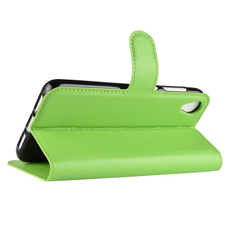 Litchi Skin Wallet Leather Stand Protective Shell for Asus ZenFone Live (L1) ZA550KL - Green-5