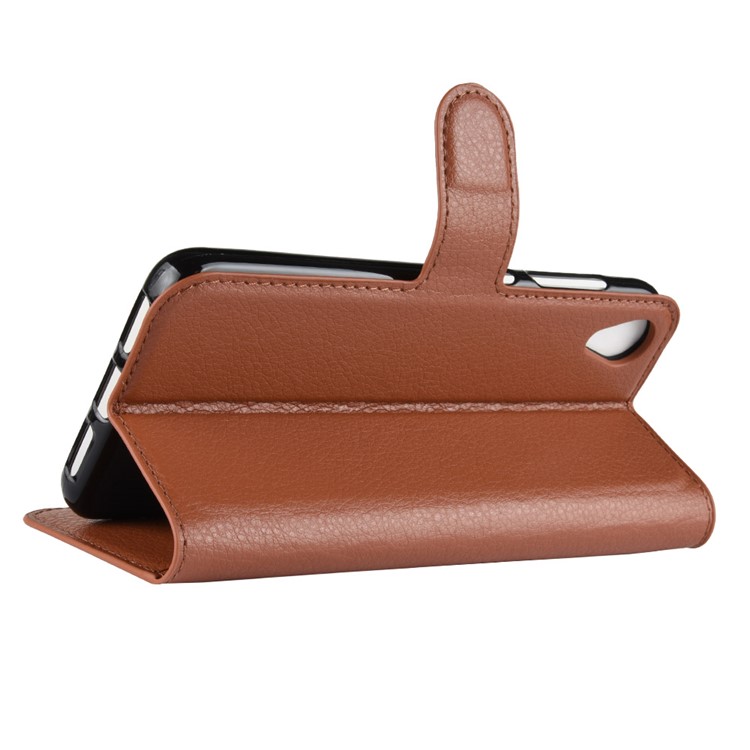 Litchi Skin Wallet Leather Stand Mobile Phone Case for Asus ZenFone Live (L1) ZA550KL / Lite (L1) ZA551K - Brown-5