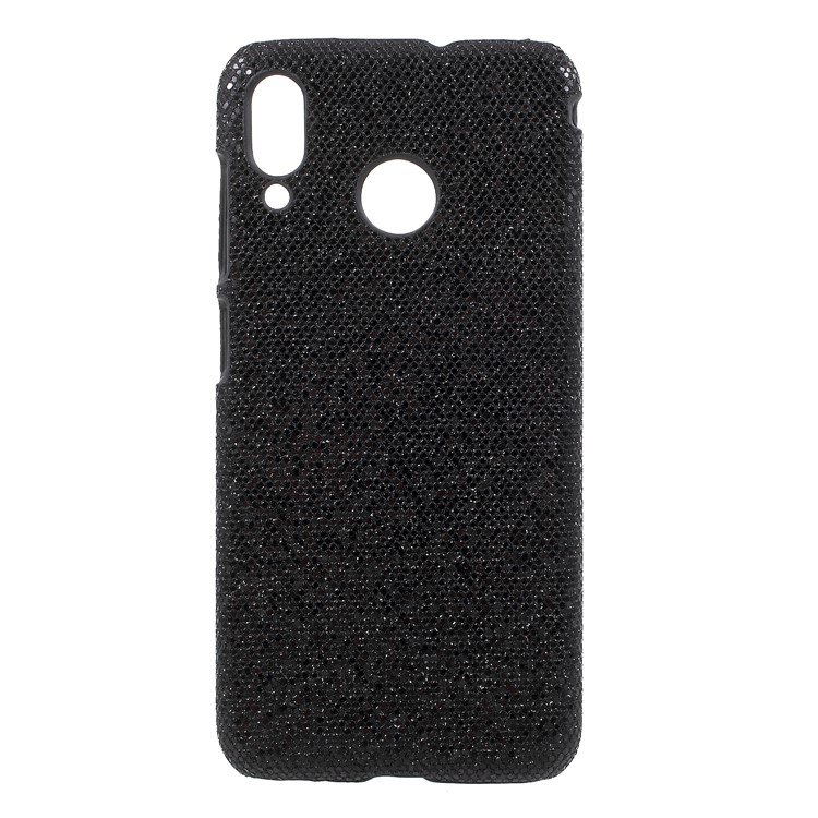 PU Leather Coated PC Phone Case for Asus Zenfone Max (M1) ZB555KL - Black Glittery Sequins-1