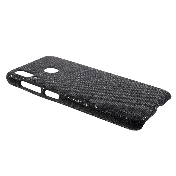 PU Leather Coated PC Phone Case for Asus Zenfone Max (M1) ZB555KL - Black Glittery Sequins-3