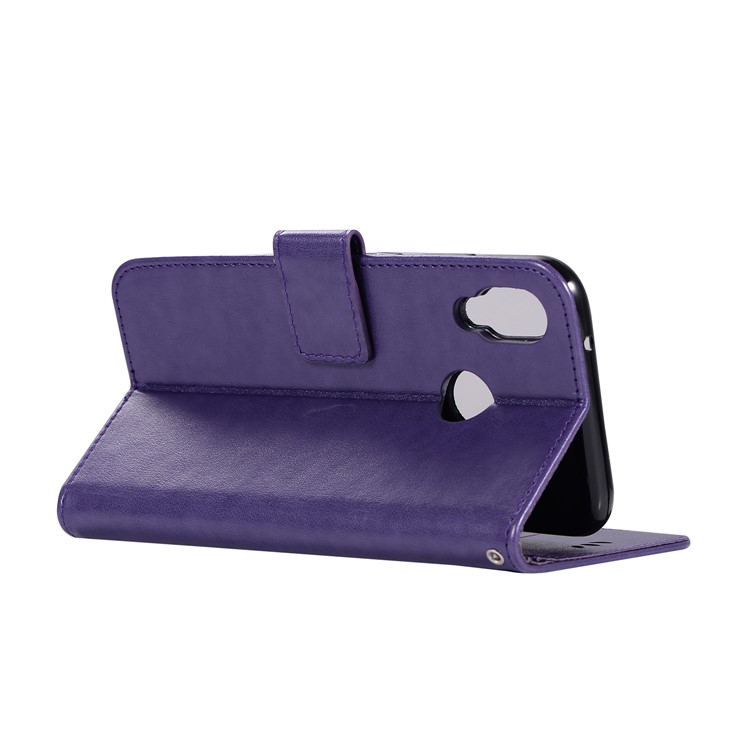 Imprinted Dream Catcher Owl PU Leather Wallet Case for Asus Zenfone Max Pro (M1) ZB601KL - Purple-6