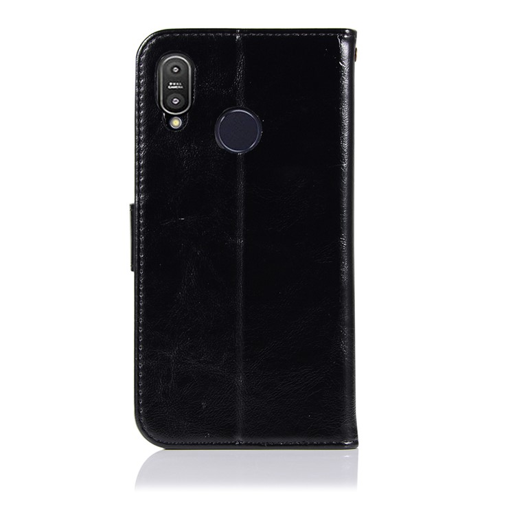 Premium Vintage Leather Wallet Case for Asus Zenfone Max Pro (M1) ZB601KL - Black-3
