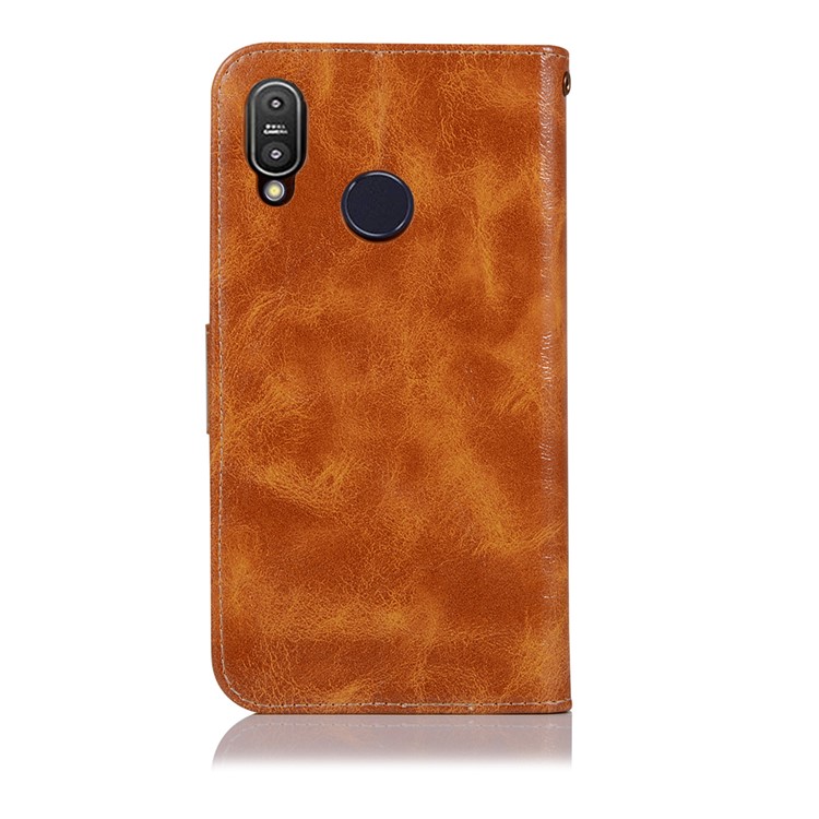 Premium Vintage Leather Stand Cover with Card Slots for Asus Zenfone Max Pro (M1) ZB601KL - Brown-3
