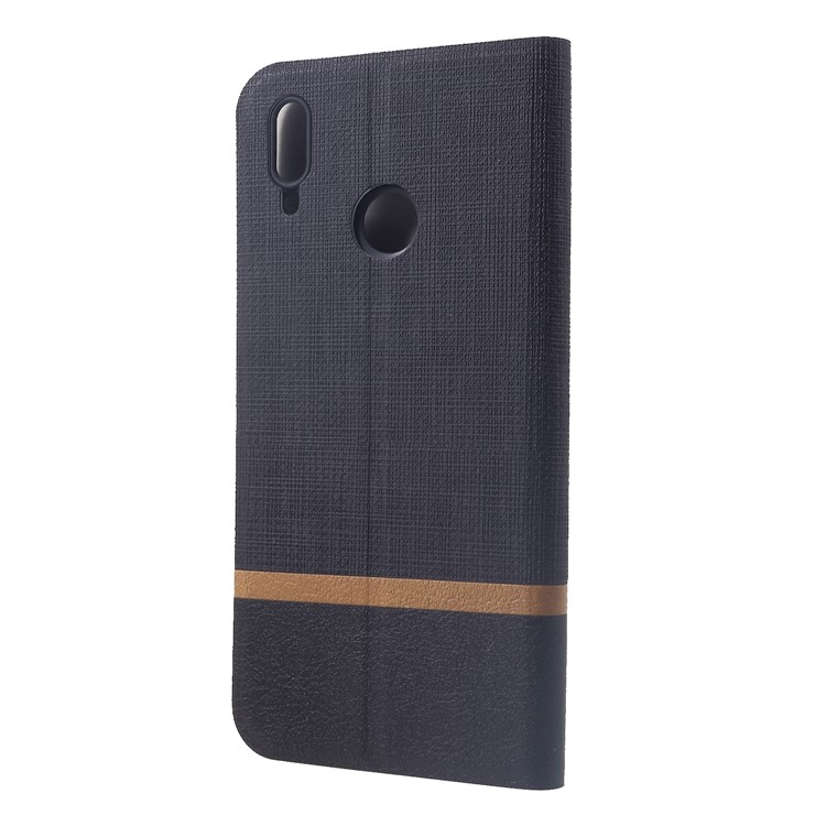 Cross Texture Card Holder Stand Leather Mobile Phone Case for Huawei nova 3i / P Smart+ - Black-2