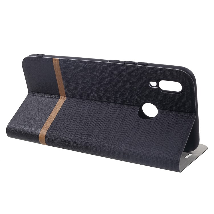 Cross Texture Card Holder Stand Leather Mobile Phone Case for Huawei nova 3i / P Smart+ - Black-4