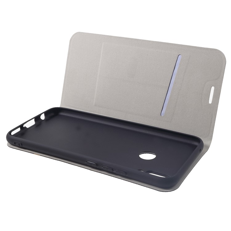 Cross Texture Card Holder Stand Leather Mobile Phone Case for Huawei nova 3i / P Smart+ - Black-5