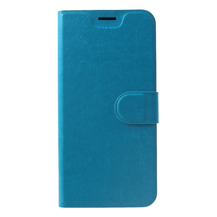 Crazy Horse Texture Stand Card Holder Leather Protector Shell for Huawei nova 3i / P Smart+ - Blue-1